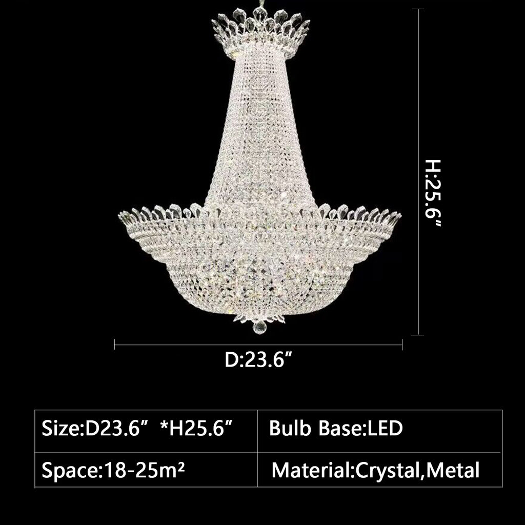 D23.6"*H 25.6"  woven, empire, large, camelot, crystal, crystal, pendant, branch, dining room, living room, light luxury