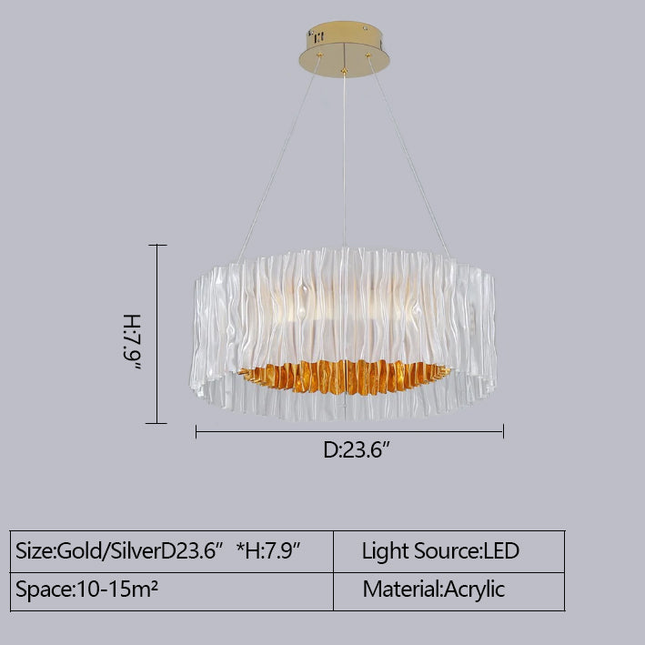 D23.6"*H7.9" Round chandelier for dining room/living room/bedroom/foyer/entryway...modern style light fixture