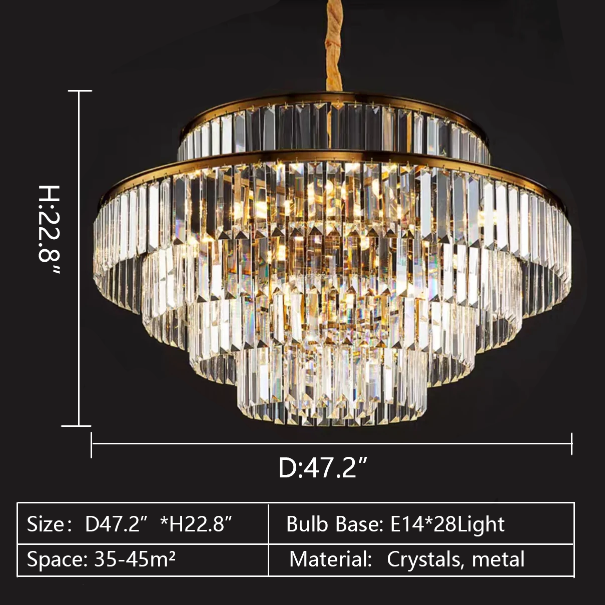 Ring Design Modern LED Chandelier Lamp Crystal Living Lighting Dimmable  Hotel Lobby Decoration Salon